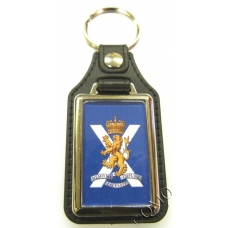 Royal Regiment Of Scotland Leather Medallion Keyring